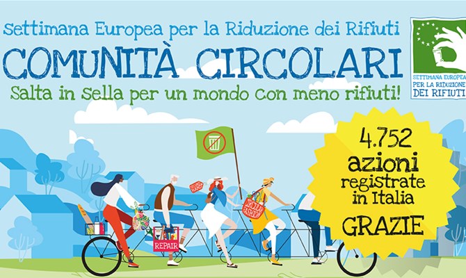 Settimana Europea per la riduzione dei rifiuti: oltre 4700 buoni esempi arrivano dalle comunità circolari italiane